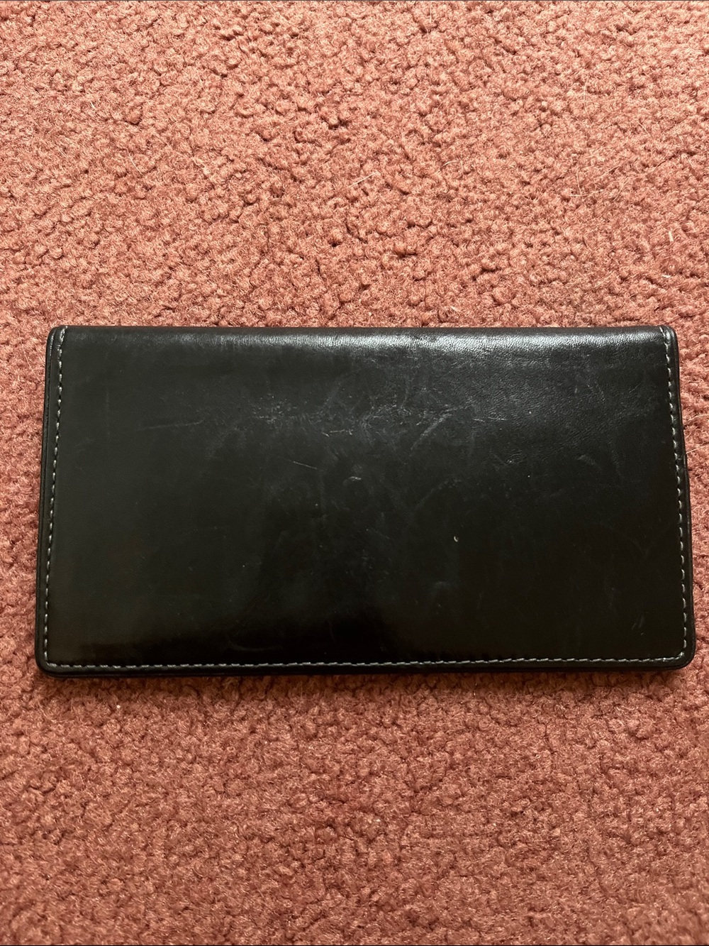 Coach Black Leather Checkbook Cover